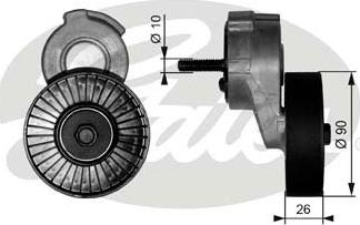 Gates T38113 - Ремъчен обтегач, пистов ремък vvparts.bg