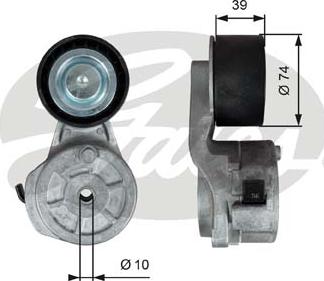 Gates T38706 - Ремъчен обтегач, пистов ремък vvparts.bg