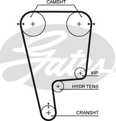 Gates T226RB - Ангренажен ремък vvparts.bg