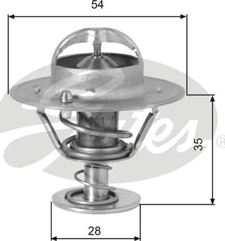 Gates TH00782G1 - Термостат, охладителна течност vvparts.bg