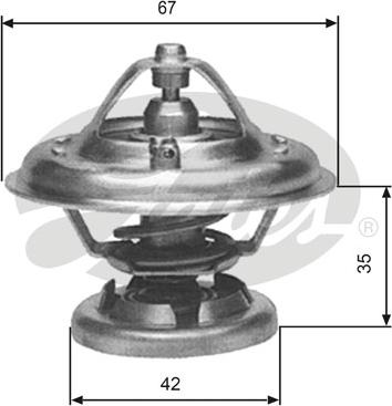 Gates TH12680G1 - Термостат, охладителна течност vvparts.bg