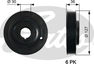 Gates TVD1097 - Ремъчна шайба, колянов вал vvparts.bg