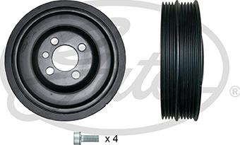 Gates TVD1018A - Ремъчна шайба, колянов вал vvparts.bg