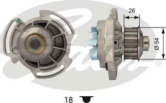 Gates WP0008 - Водна помпа vvparts.bg