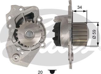 Gates WP0007 - Водна помпа vvparts.bg