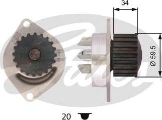 Gates WP0012 - Водна помпа vvparts.bg