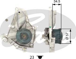 Gates WP0071 - Водна помпа vvparts.bg