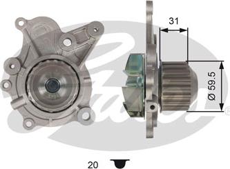 Gates WP0101 - Водна помпа vvparts.bg