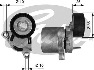 GATES-AU 39403 - Ремъчен обтегач, пистов ремък vvparts.bg