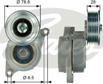 GATES-AU 39103 - Ремъчен обтегач, пистов ремък vvparts.bg