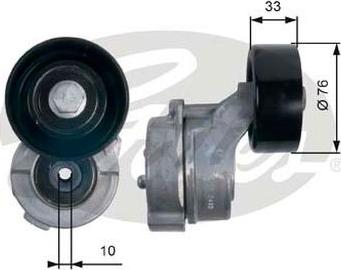 GATES-AU 39134 - Ремъчен обтегач, пистов ремък vvparts.bg