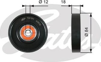 GATES-AU 39177 - Паразитна / водеща ролка, пистов ремък vvparts.bg