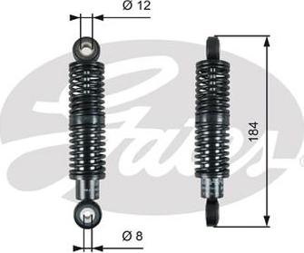 GATES-AU 39265 - Демпер (успокоител-трепт.вибр.), пистов ремък vvparts.bg