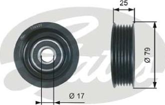 GATES-AU 36420 - Паразитна / водеща ролка, пистов ремък vvparts.bg