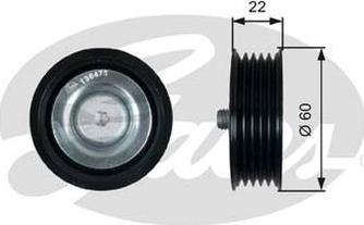 GATES-AU 36473 - Паразитна / водеща ролка, пистов ремък vvparts.bg