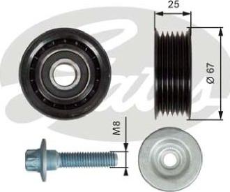 GATES-AU 36619 - Паразитна / водеща ролка, пистов ремък vvparts.bg