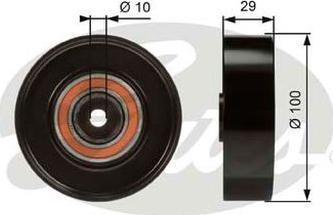 GATES-AU 36008 - Паразитна / водеща ролка, пистов ремък vvparts.bg