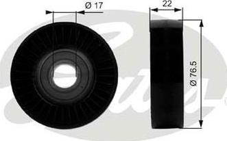 GATES-AU 36183 - Паразитна / водеща ролка, пистов ремък vvparts.bg