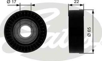 GATES-AU 36257 - Паразитна / водеща ролка, пистов ремък vvparts.bg