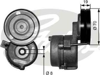 GATES-AU 38558 - Ремъчен обтегач, пистов ремък vvparts.bg