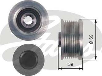 GATES-AU OAP7149 - Ремъчна шайба, генератор vvparts.bg