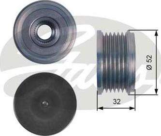 GATES-AU OAP7140 - Ремъчна шайба, генератор vvparts.bg