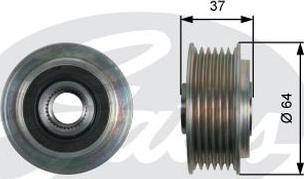 GATES-AU OAP7160 - Ремъчна шайба, генератор vvparts.bg