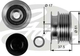 GATES-AU OAP7108 - Ремъчна шайба, генератор vvparts.bg