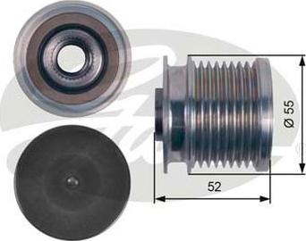 GATES-AU OAP7123 - Ремъчна шайба, генератор vvparts.bg