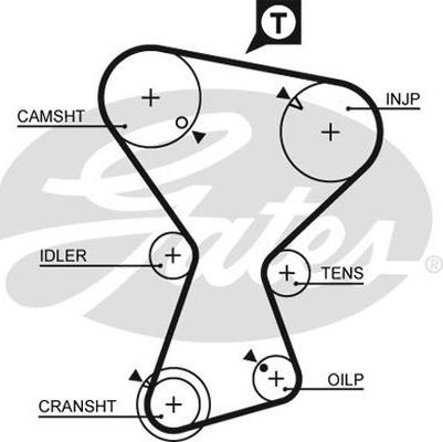 GATES-AU T931 - Ангренажен ремък vvparts.bg