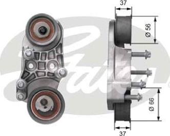 GATES-AU T41221 - Ремъчен обтегач, ангренаж vvparts.bg