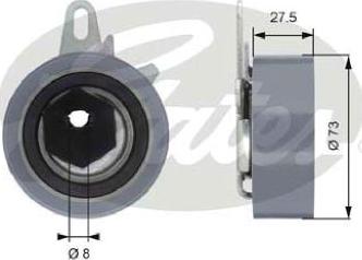 GATES-AU T43054 - Обтяжна ролка, ангренаж vvparts.bg