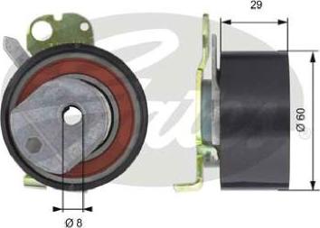 GATES-AU T43050 - Обтяжна ролка, ангренаж vvparts.bg