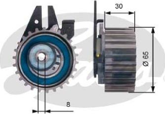 GATES-AU T43211 - Обтяжна ролка, ангренаж vvparts.bg