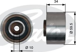 GATES-AU T42222 - Паразитна / водеща ролка, зъбен ремък vvparts.bg