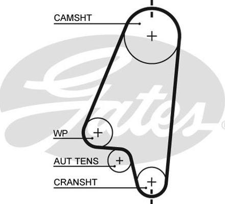 GATES-AU T203 - Ангренажен ремък vvparts.bg