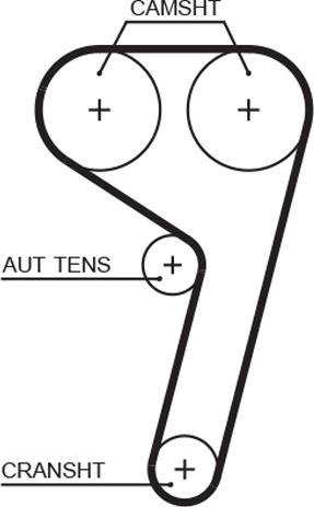 GATES-AU T343 - Ангренажен ремък vvparts.bg