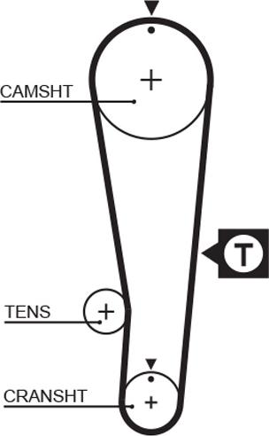 GATES-AU T272 - Ангренажен ремък vvparts.bg