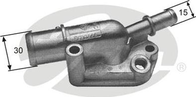 GATES-AU TH09282G1 - Термостат, охладителна течност vvparts.bg