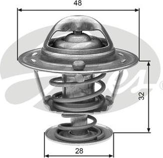 GATES-AU TH32576G1 - Термостат, охладителна течност vvparts.bg