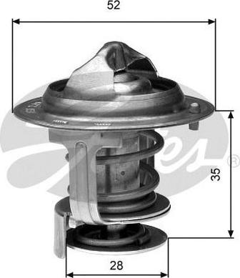 GATES-AU TH29484G1 - Термостат, охладителна течност vvparts.bg