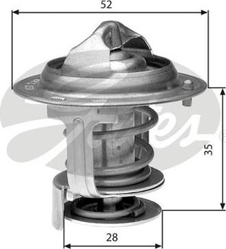 GATES-AU TH29478G1 - Термостат, охладителна течност vvparts.bg