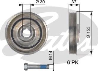 GATES-AU TVD1090A - Ремъчна шайба, колянов вал vvparts.bg