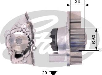 GATES-AU WP0083 - Водна помпа vvparts.bg