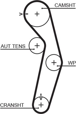 GATES-BR 5441XS - Ангренажен ремък vvparts.bg