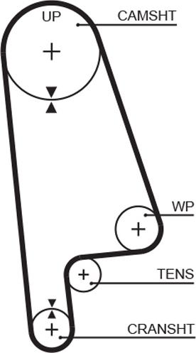 GATES-BR 5233XS - Ангренажен ремък vvparts.bg