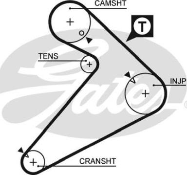 GATES-BR 63163X1 - Ангренажен ремък vvparts.bg