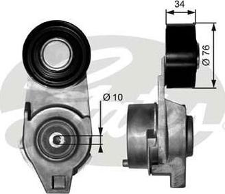 GATES-BR 38565 - Ремъчен обтегач, пистов ремък vvparts.bg