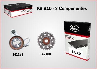 GATES-BR KS810 - Комплект ангренажен ремък vvparts.bg