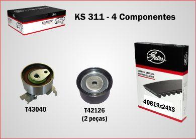 GATES-BR KS311 - Комплект ангренажен ремък vvparts.bg